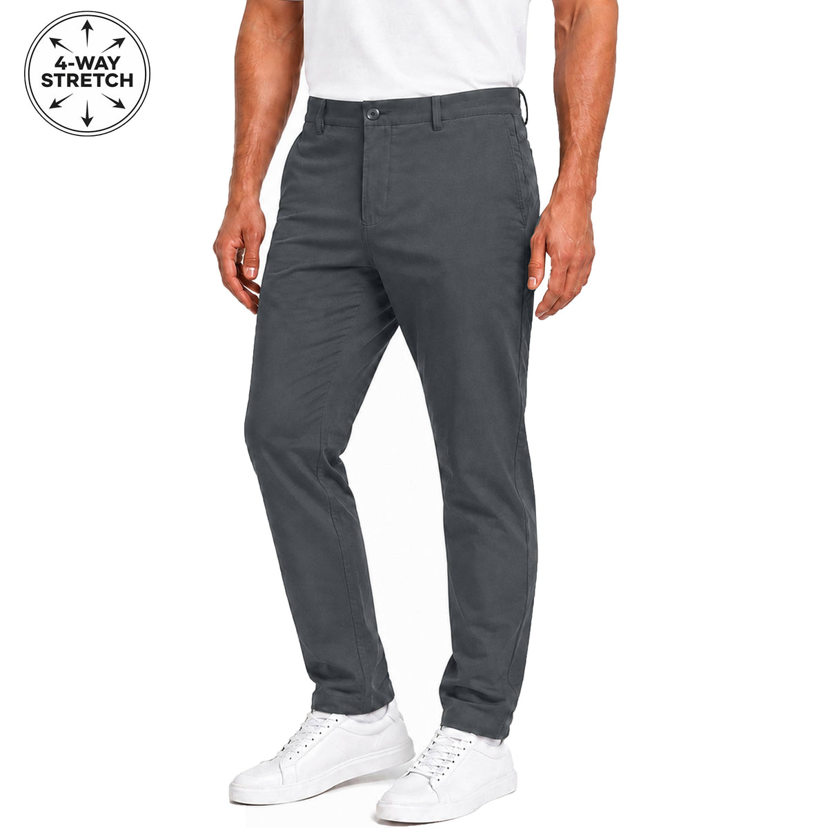 Men's Super Stretch Slim Fit Chino Pants - 31-Inch Inseam: Light Timber / 32