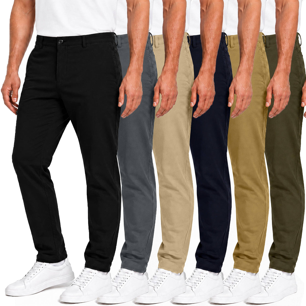 Men's Super Stretch Slim Fit Chino Pants - 31-Inch Inseam: Light Timber / 36