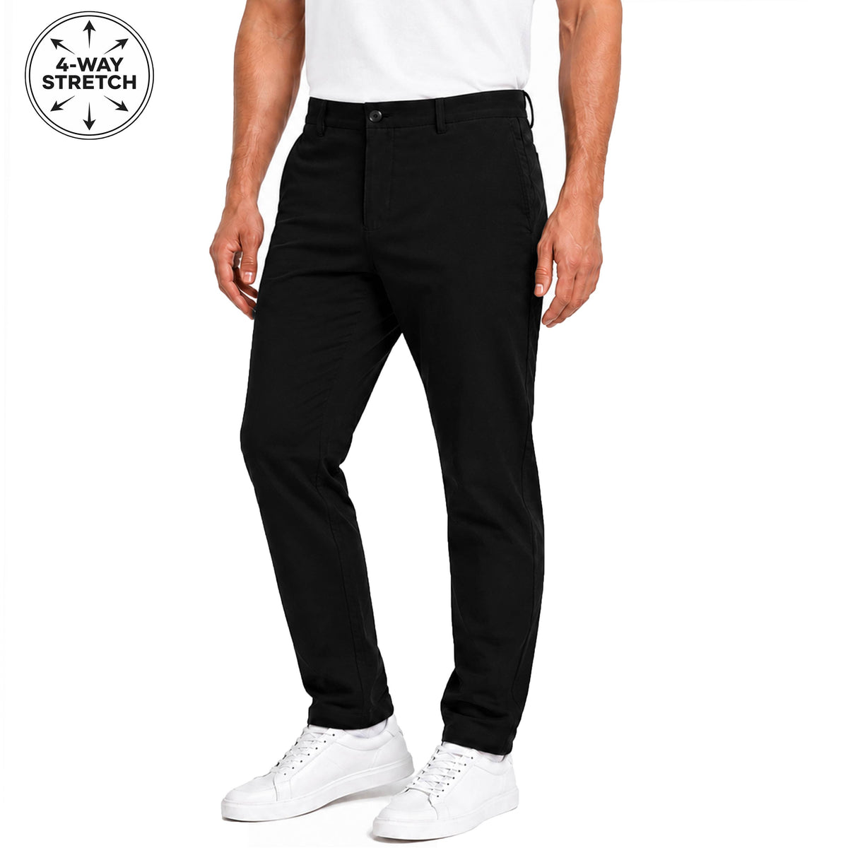 Men's Super Stretch Slim Fit Chino Pants - 31-Inch Inseam: Gray / 34