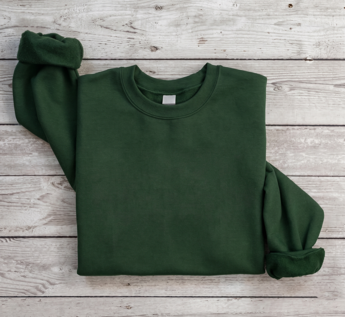 Custom Text Crewneck Sweatshirt Personalized Logo Sweatshirt: Sport Gray / XL