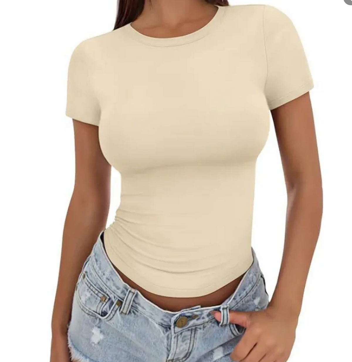 Slim-Fit Crew Neck Short Sleeve T-Shirt