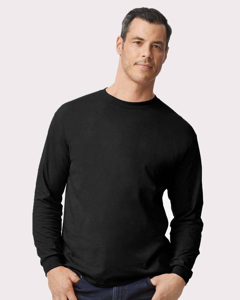 Gildan 8400 DryBlend® 50/50 Long Sleeve T-Shirt: Black / L