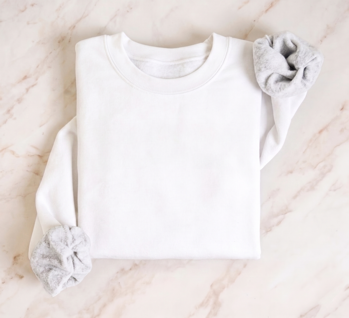 Custom Text Crewneck Sweatshirt Personalized Logo Sweatshirt: Sport Gray / XL