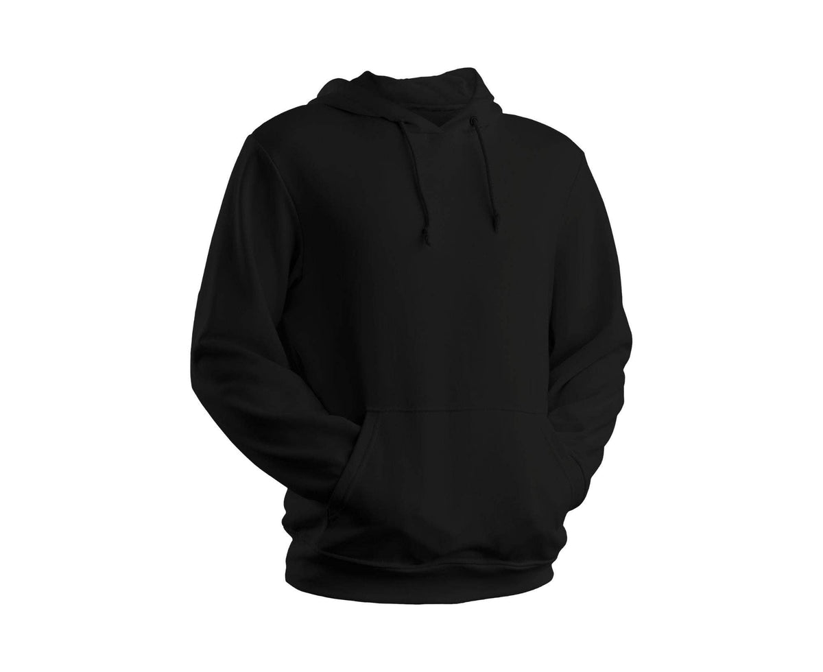 Cotton World Black Fleece Pullover Hoodie: XL
