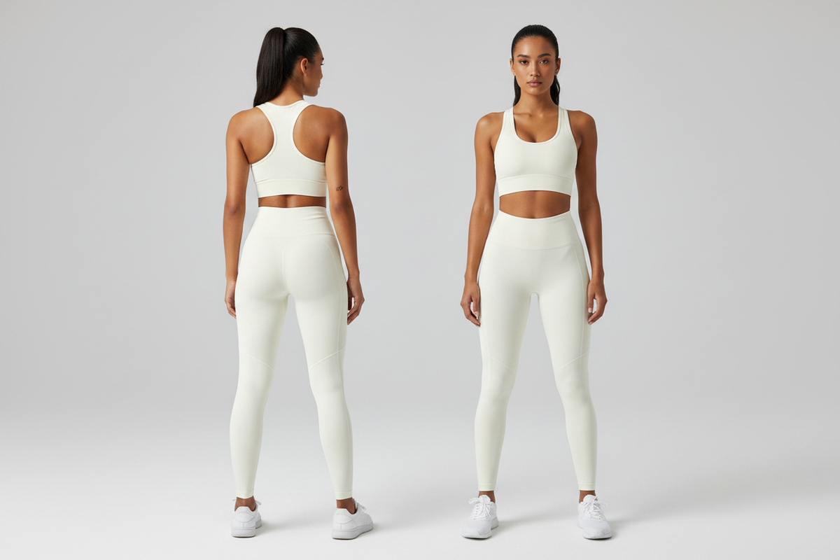 Light Ivory Seamless Yoga Set